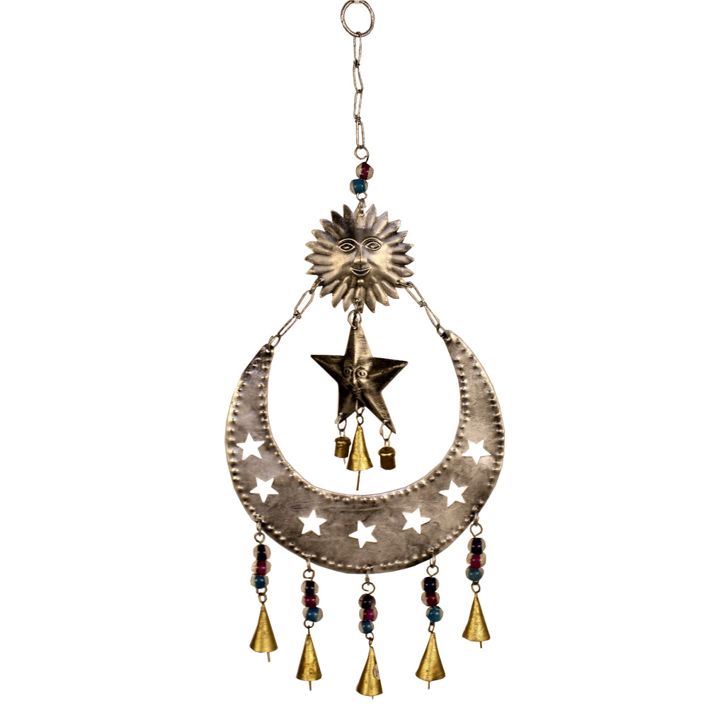 2MB039 Metal Art Sun Moon Star Hanger (40cm)