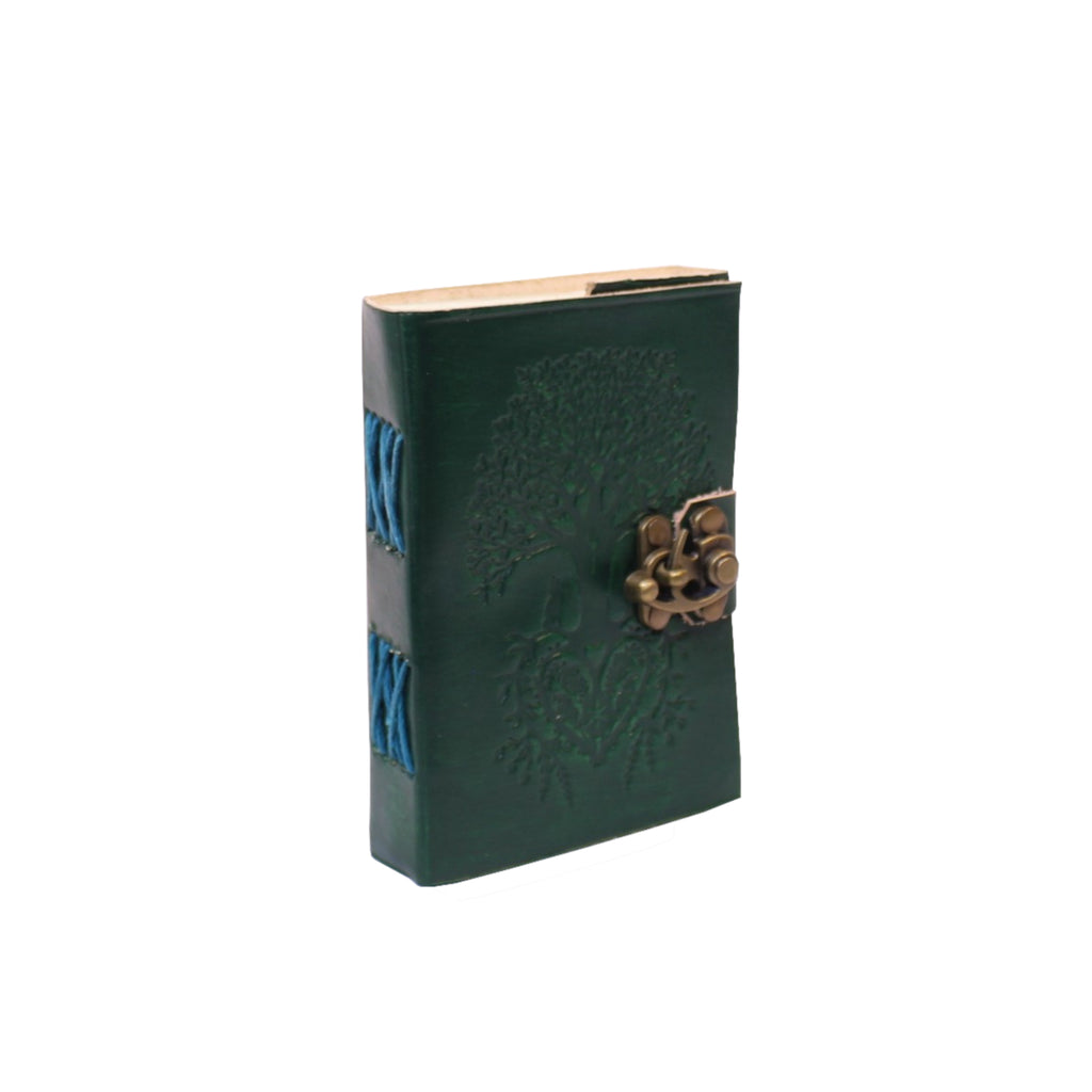 3J Leather Journal with Metal C Lock Small 7.6x12.7cms