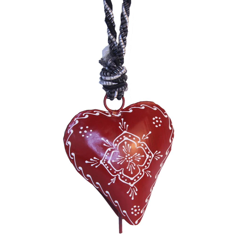 MB042 Red Iron Heart Bell (15cm)