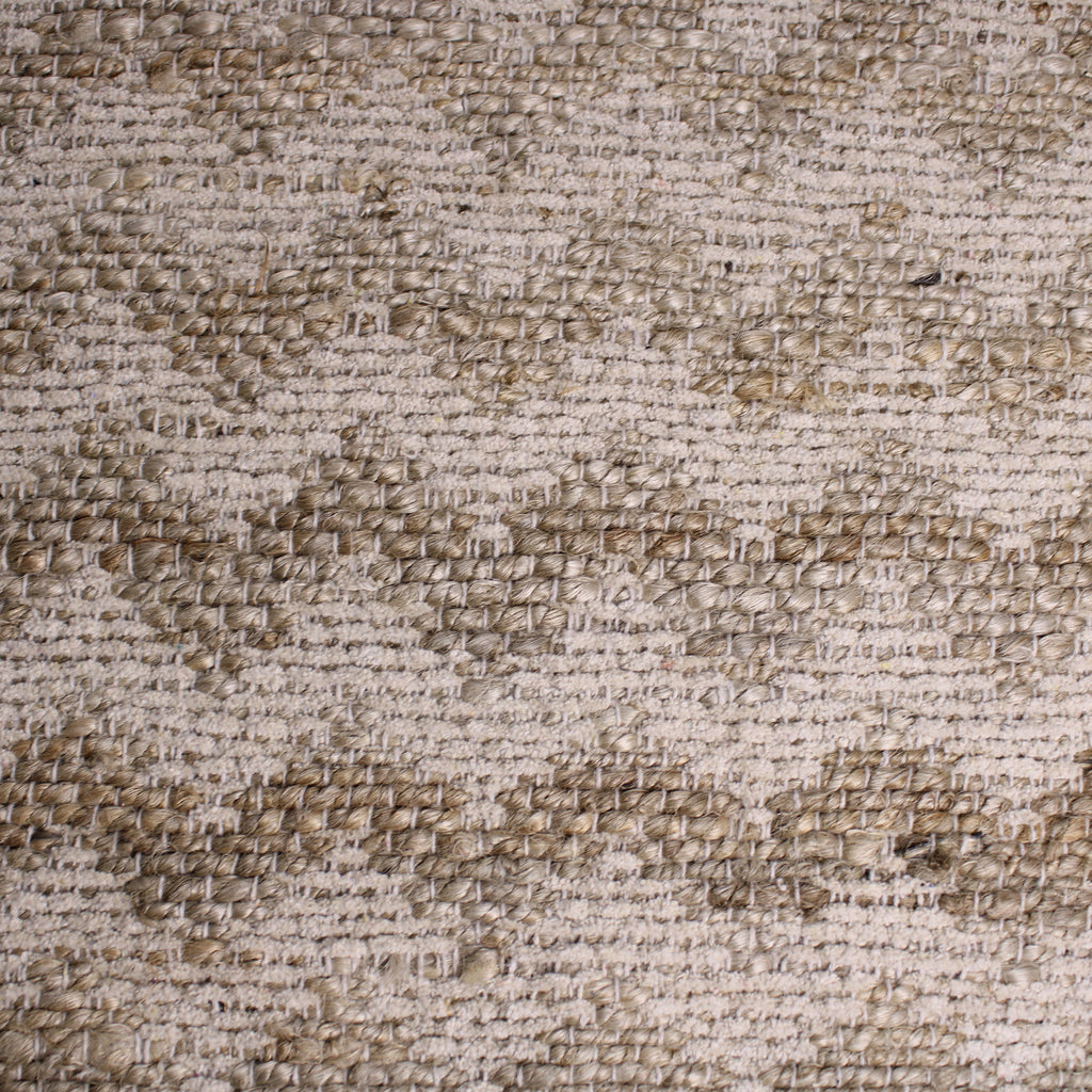 5HW Jute and Chenille Floor Mat (White) 60x90cms HW249