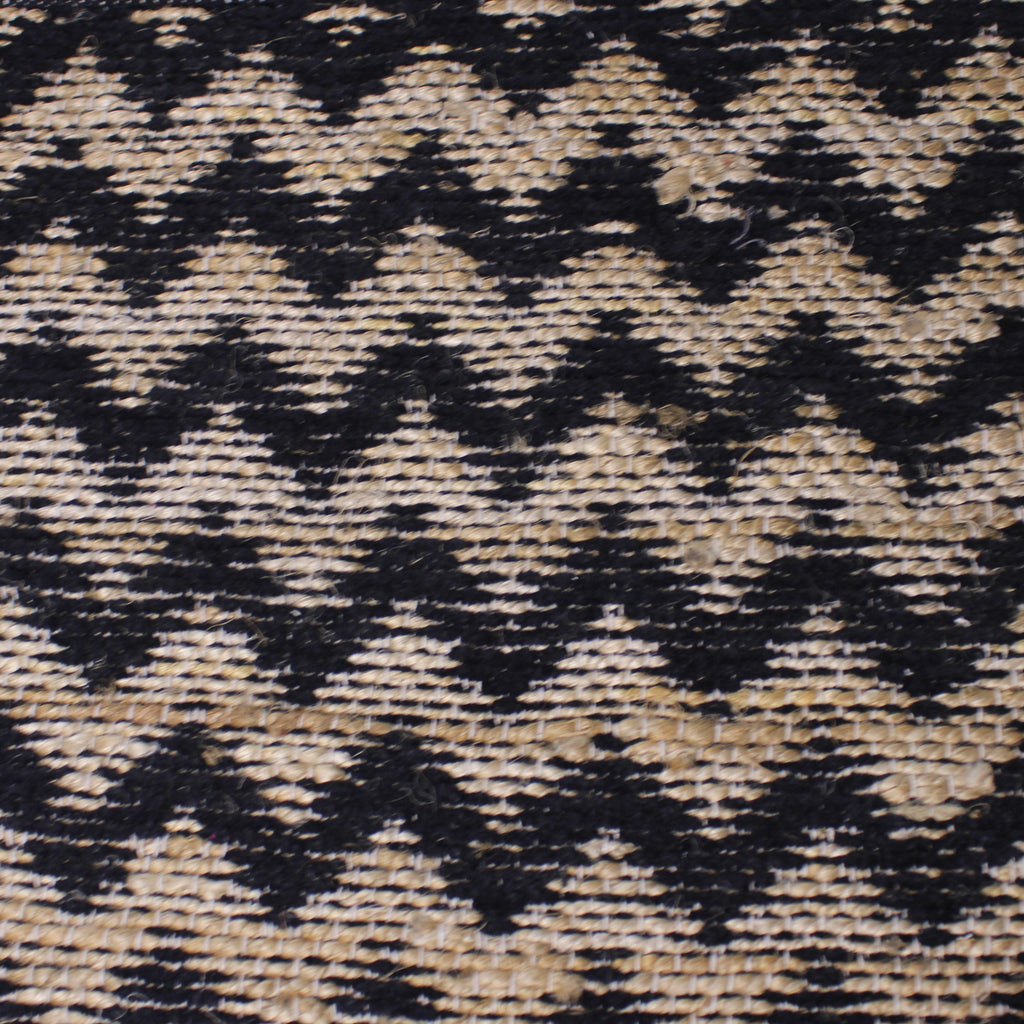 5HW Jute and Chenille Floor Mat (Black)  60X90cms HW250