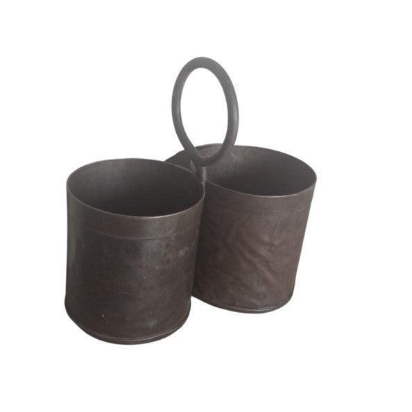 Double Iron Planter / Recycled Army Mugs FUR157