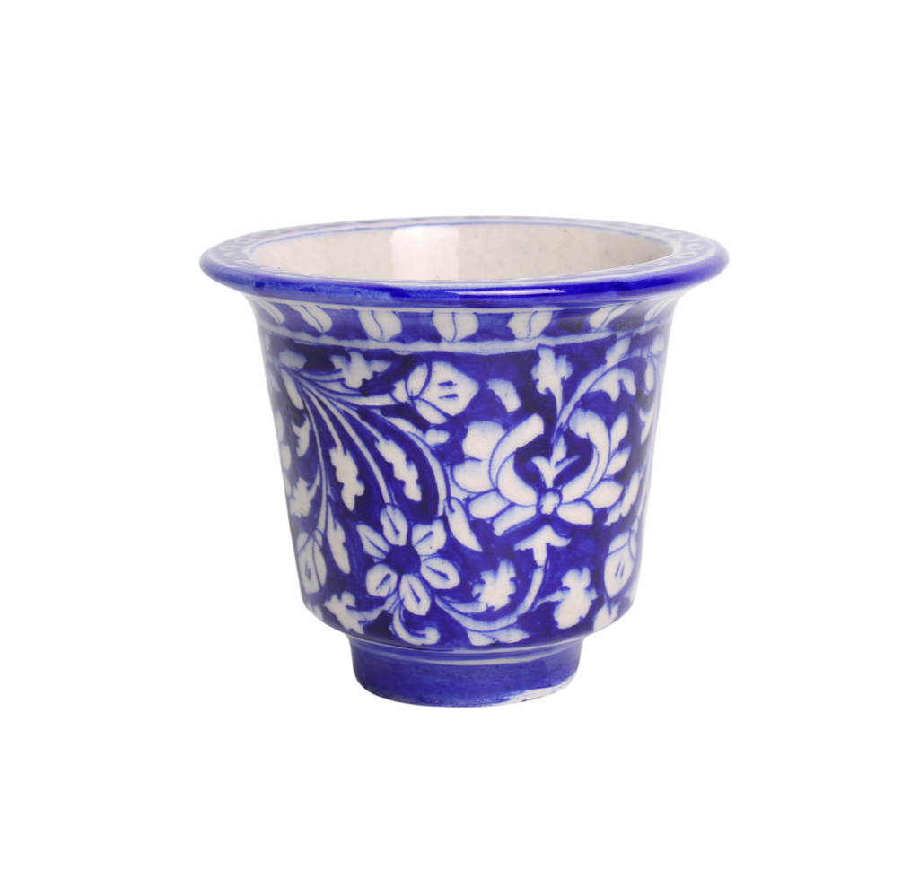 Jaipur Blue Pottery Planter Medium (10X12cms)