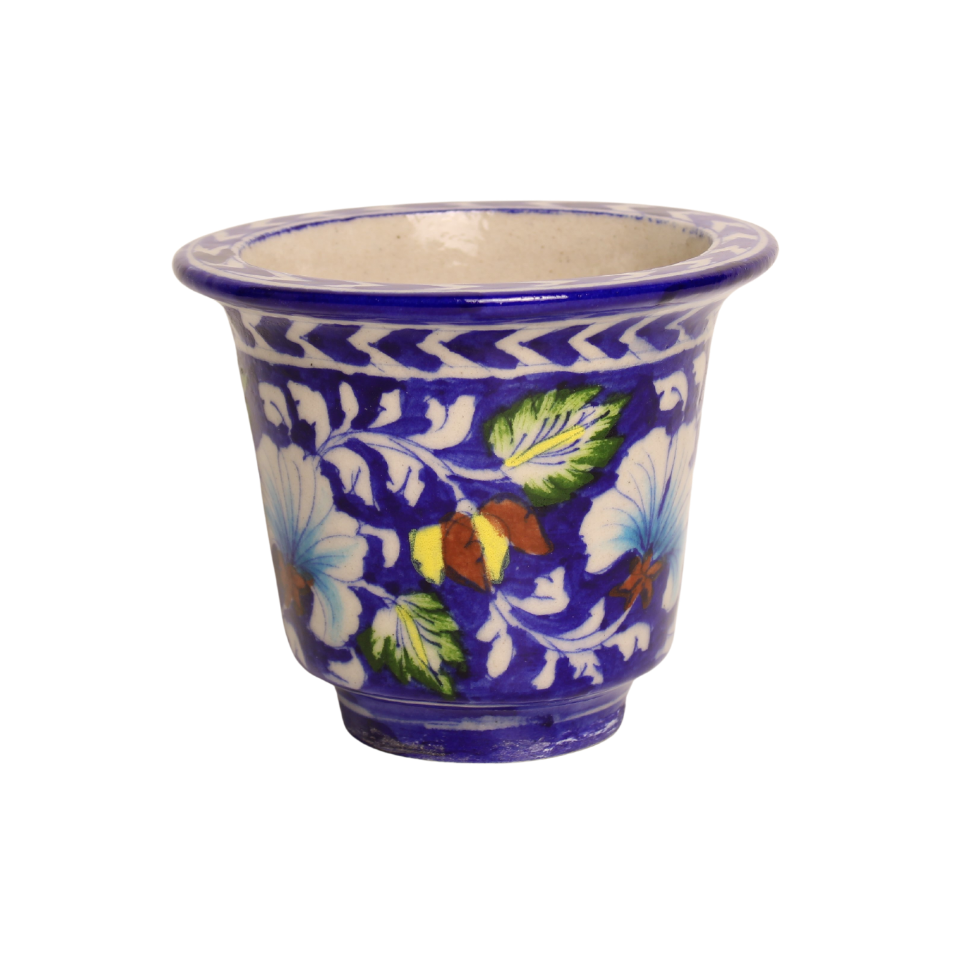 Jaipur Blue Pottery Planter Medium (10X12cms)