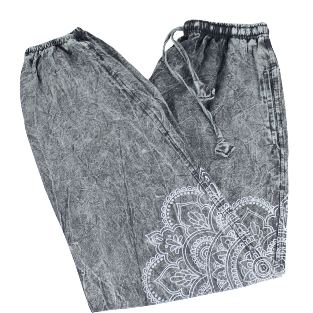 7NEP Stone Wash Cotton Pull On Pants Mandala