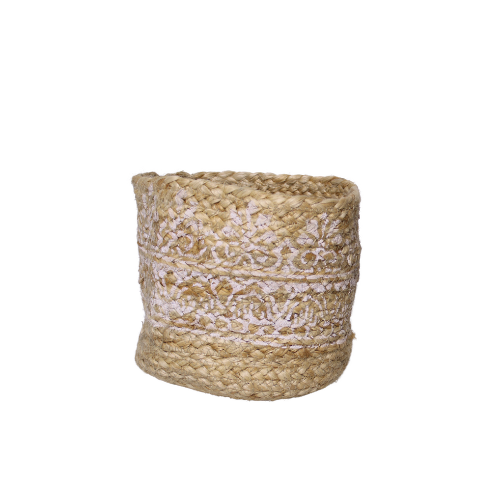 5HW Jute Planter Holder (White)