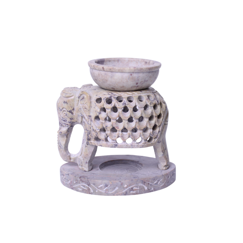 GW Soapstone Elephant Oil Burner GW217