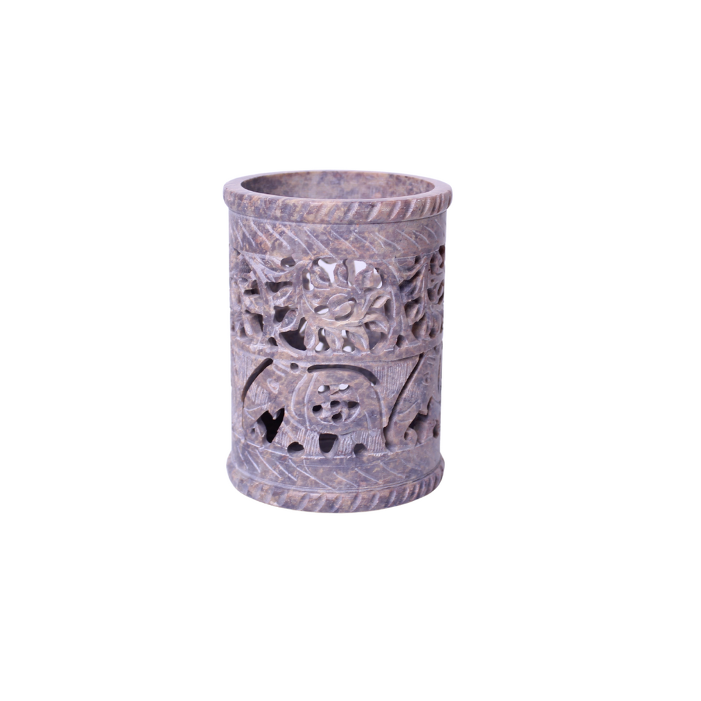 GW Soapstone T. Light candle holder GW215