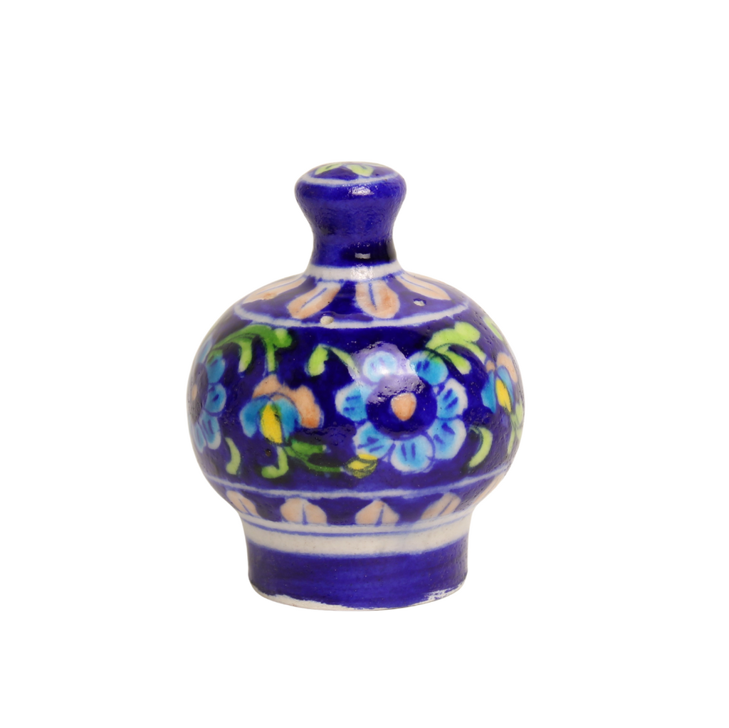 Jaipur Blue Pottery Incense Stand 7w8h cms JBP053
