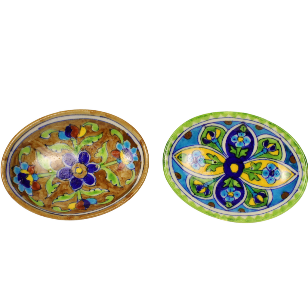 4JBP Jaipur Blue Pottery Soap Dishes Large