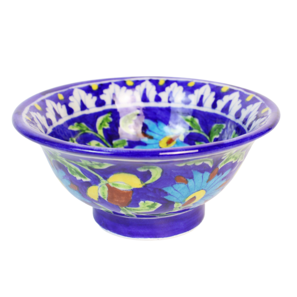Jaipur Blue Pottery Medium Bowl 17x8cms JBP056