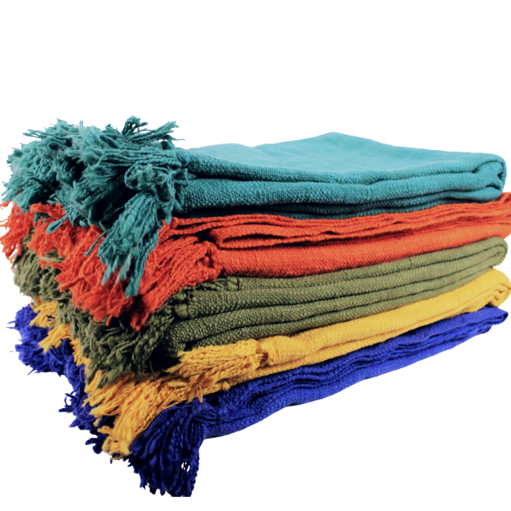 Cotton Throw Solid Colours 120x170cms