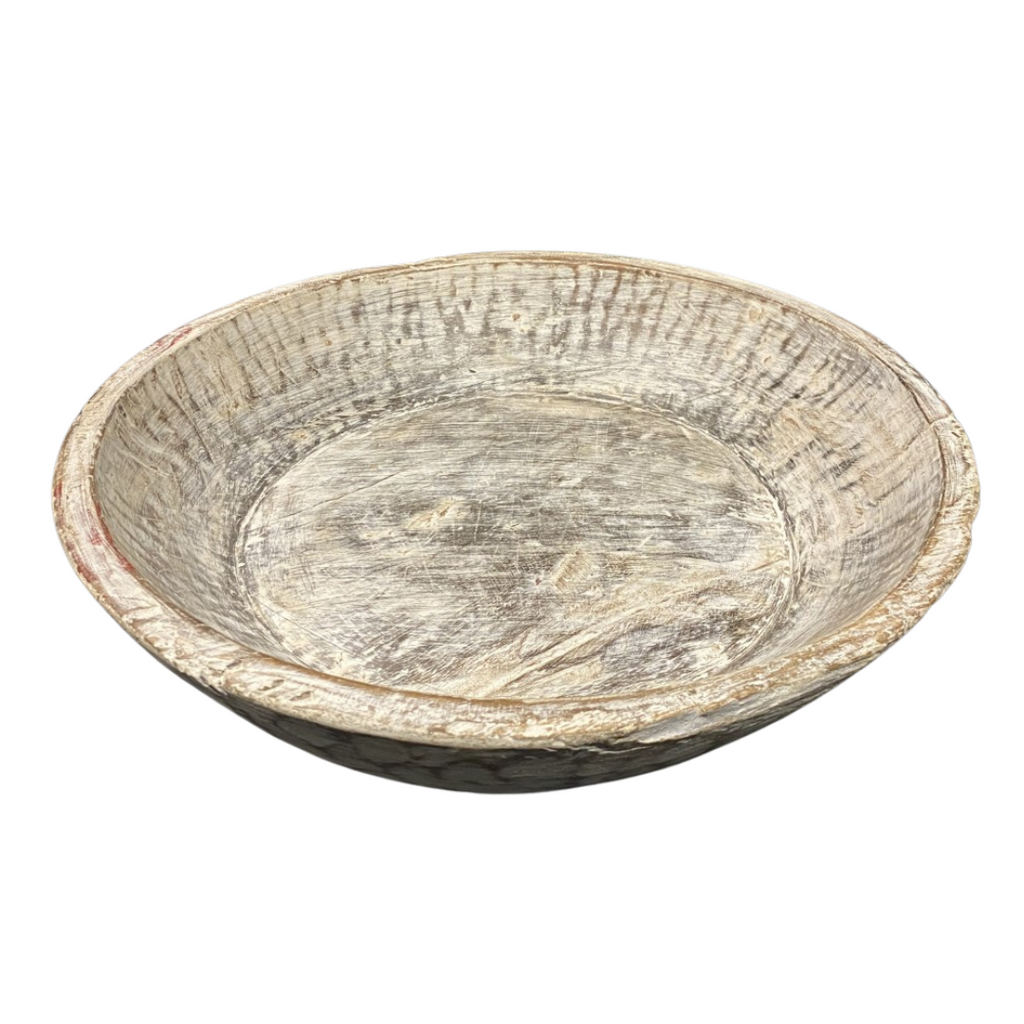 Wooden Carved Bowls sorted sizes, whitewashed FUR024