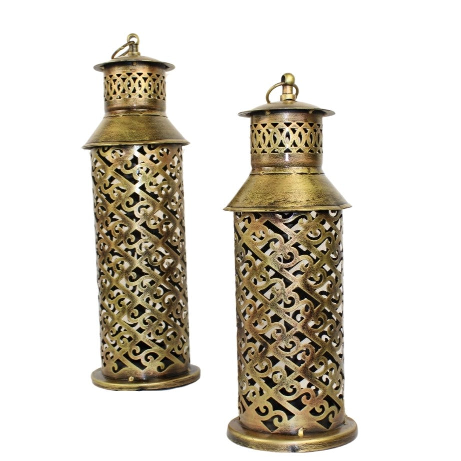 Metal Tea Light Towers (Set of 2) GW156 Skyira