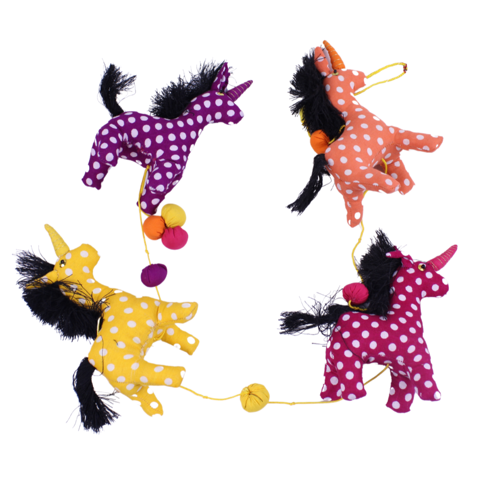 2MB008 Unicorn Mobile 4 Unicorns 90cms Long