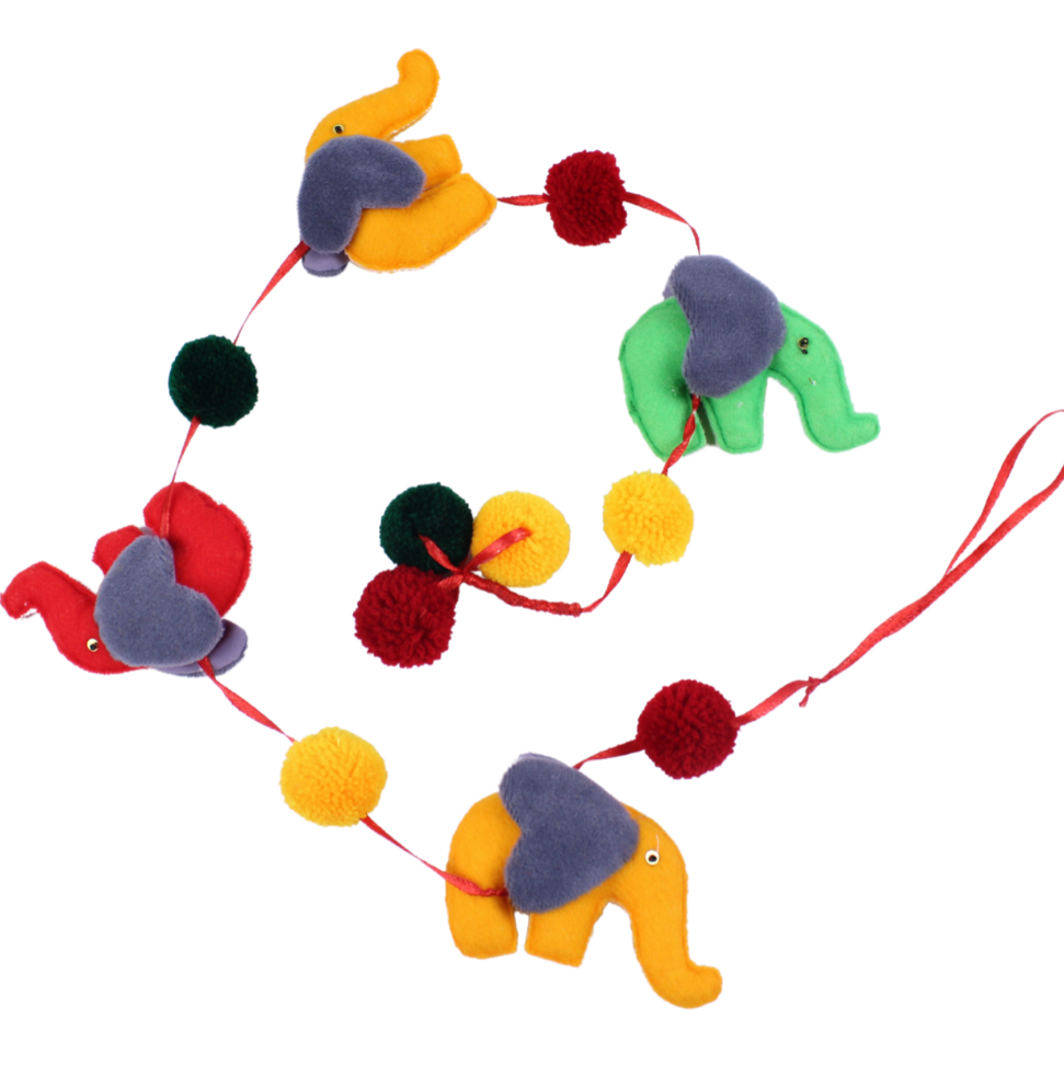 2MB013 Felt Elephant Mobile 4 Elephants 85cms
