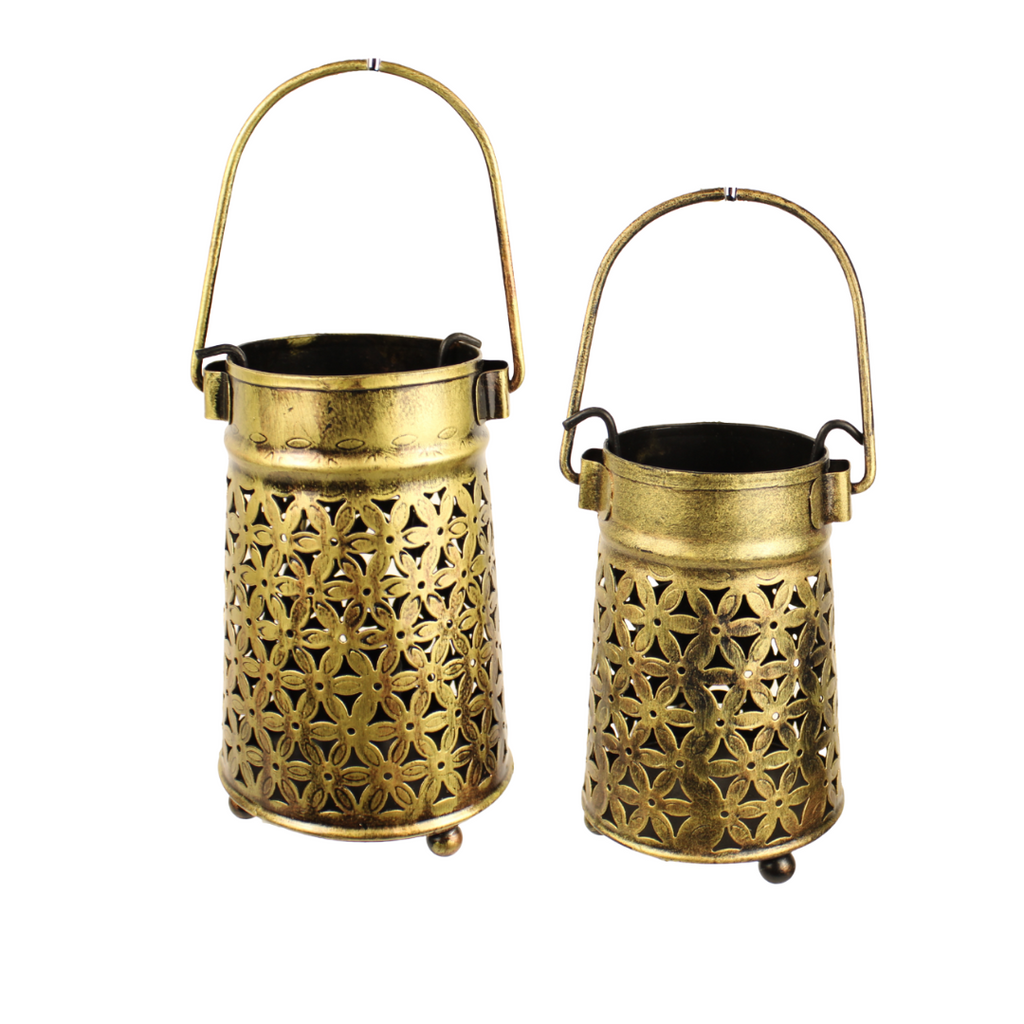 1GW Metal Tea-light Holder Set of 2 GW325