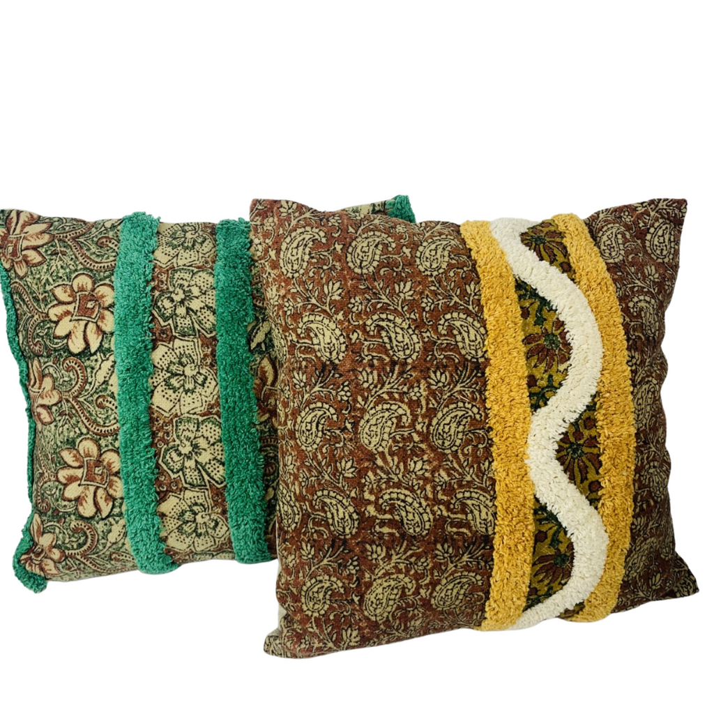 5HW Cushion with filler Bagru Print 45x45cms