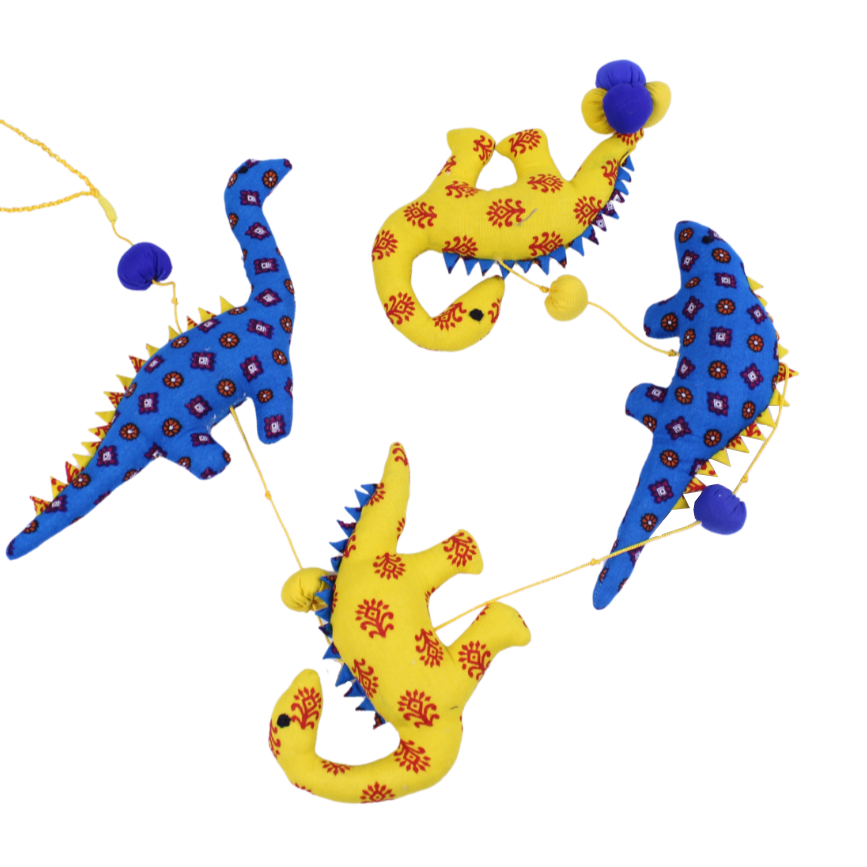 2MB005 Hanging Dinosaur Handmade Fair Trade 75cms long