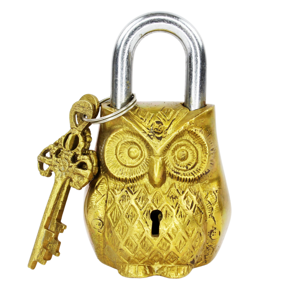Brass Lock Owl GW085