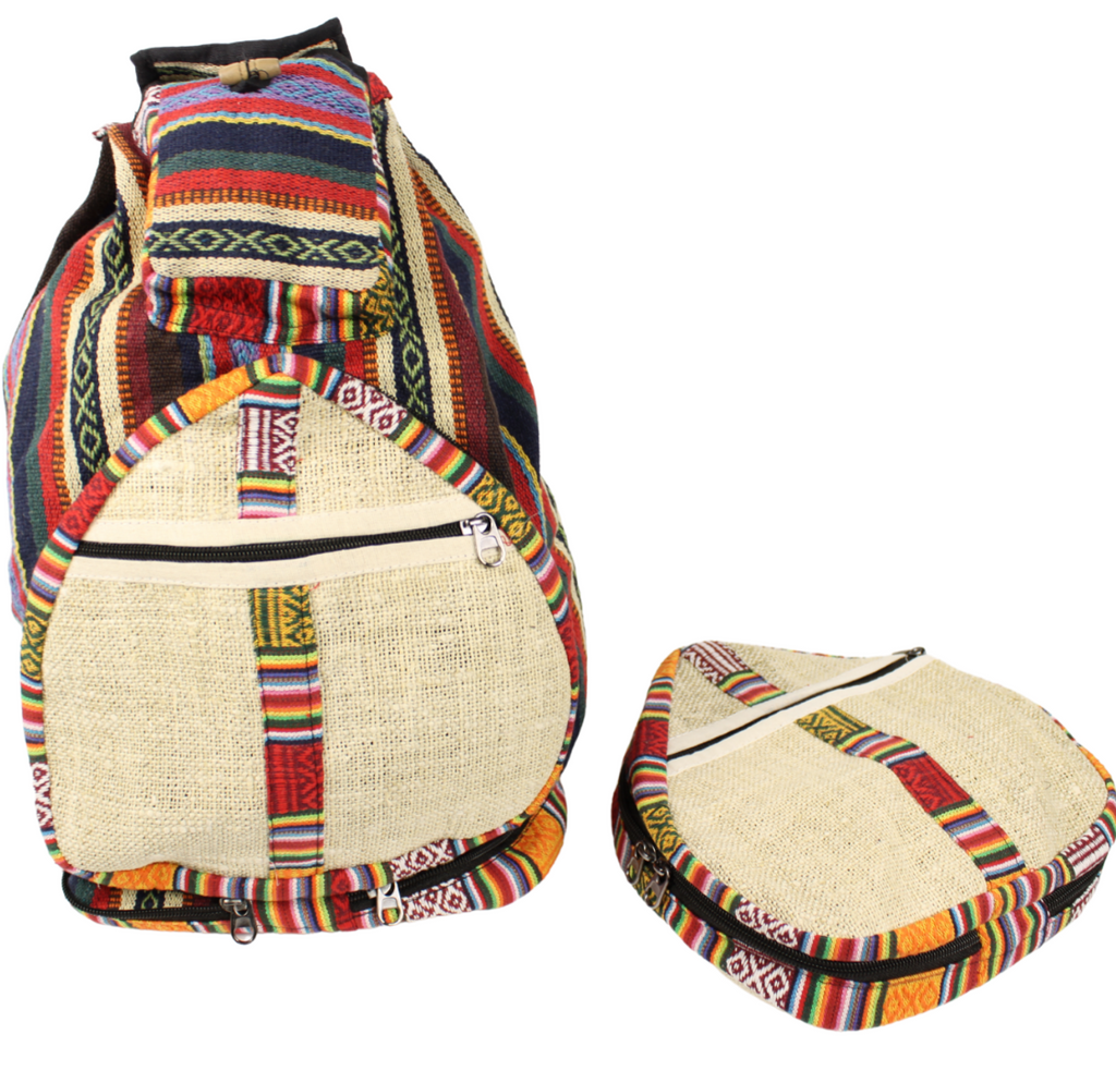 7NEP014 Hemp Folding Backpack 40x23cms