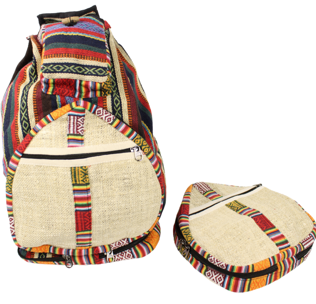 NEP014 Hemp Folding Backpack 40x23cms