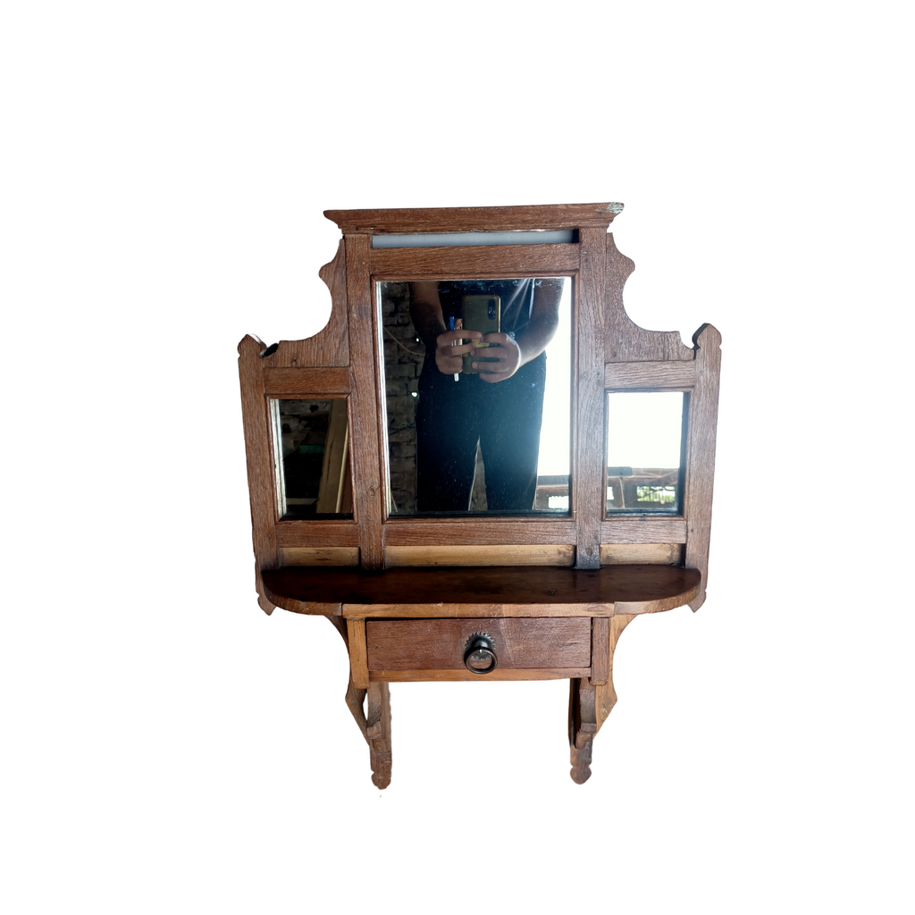 Wooden wall mirror FUR414 (49w11d62h)