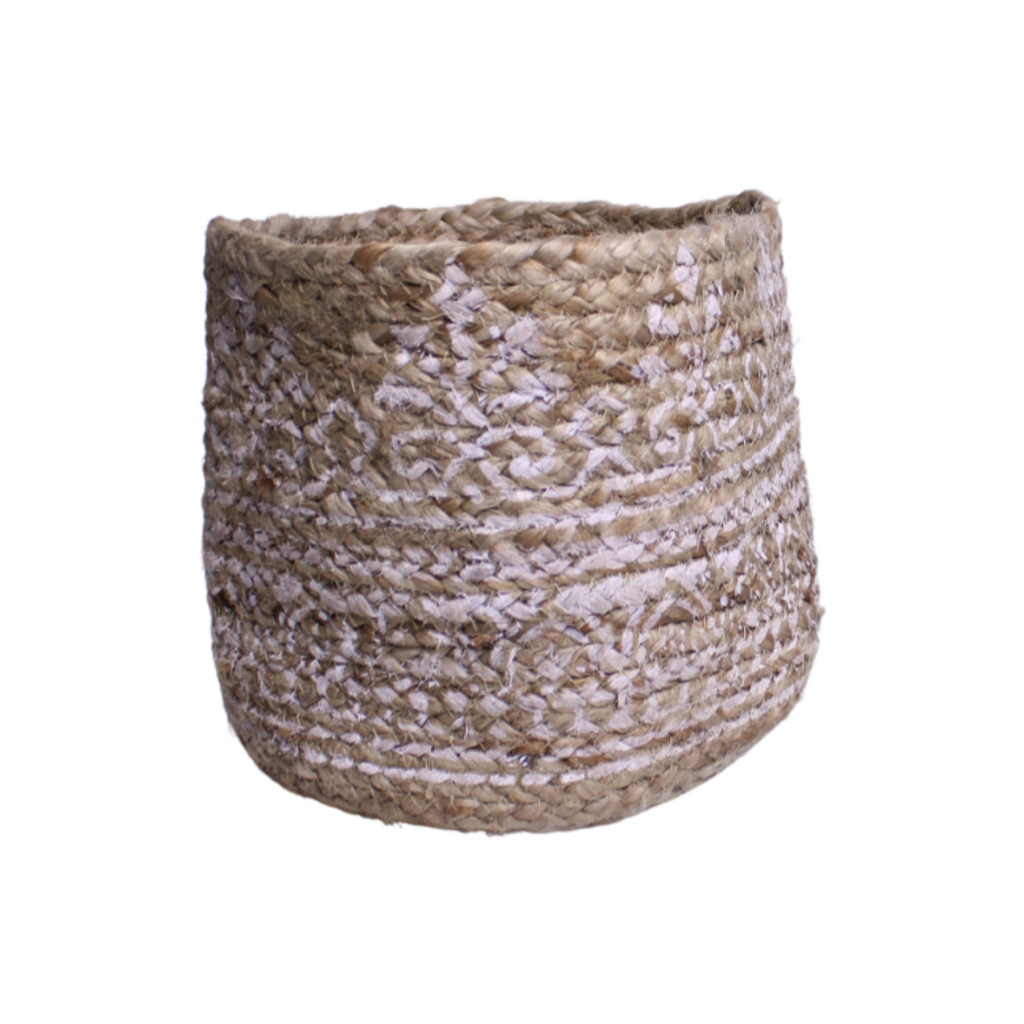 HW Jute Planter Holder (White)