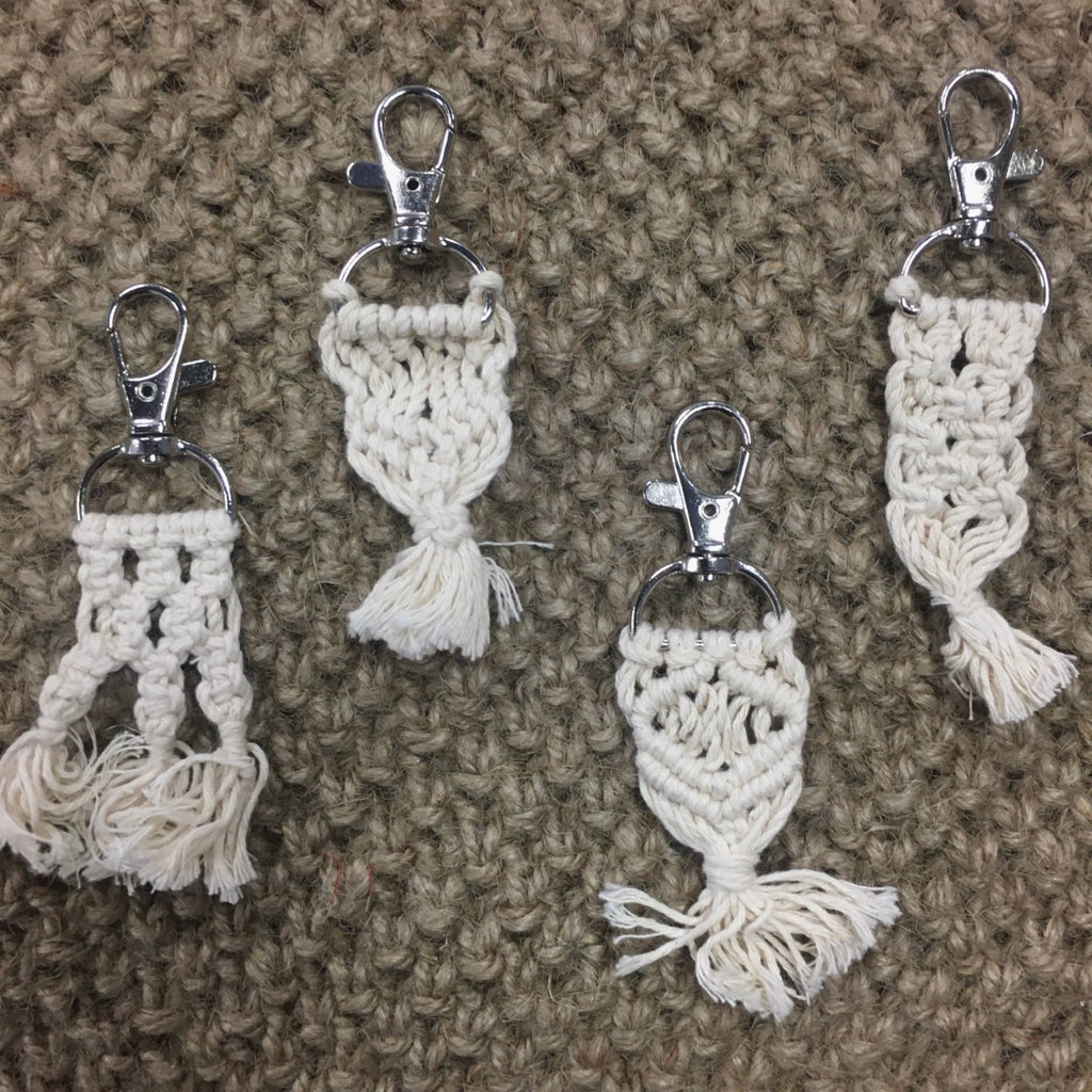 Sustainable Macramé Key Chain HW147 (10 cms) pack of 8